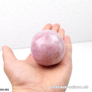 Quartz rose, forme arrondie à poser Ø 5 - 5,5 cm / 200 à 230 grammes