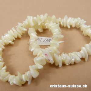 Bracelet Nacre, élastique 17 - 18 cm