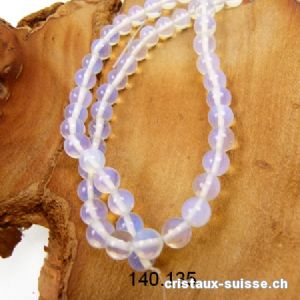 Rang Opalite - Opaline boules 8 mm / 37-38 cm, env 46 boules