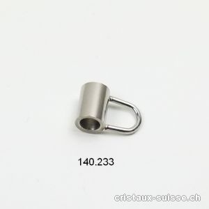 Intercalaire Tube pour Charm en inox brillant L. 7 x 11 mm