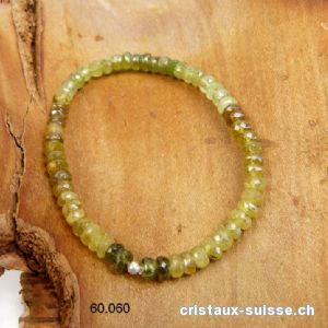 Bracelet Grenat Grossulaire facetté 5-6 mm/19-20 cm