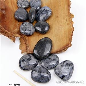 Larvikite - Labradorite grise 2,5 à 3,5 cm, 8 à 11 grammes. Taille SM 