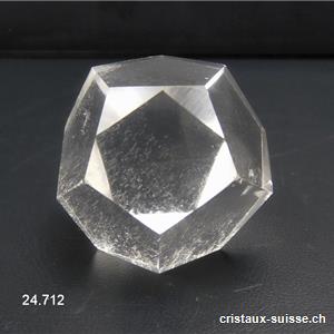 Dodécaèdre Cristal de Roche 2,9 cm. Pièce unique 42 grammes