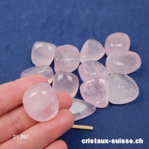 Quartz rose translucide 2 - 2,5 cm. Taille M. Qualité A