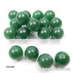 Aventurine verte, boule percée 12 mm