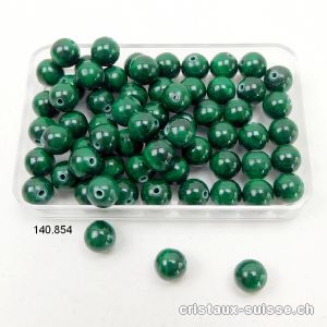 Malachite, boule percée 5,5 - 6 mm