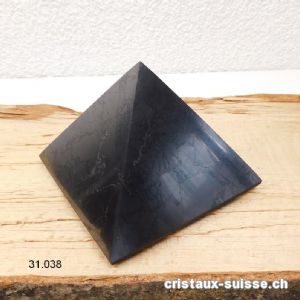 Pyramide Schungite 10 cm x haut. 6,5 cm, 550 à 600 grammes