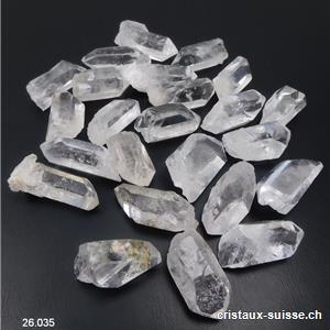 Cristal de Roche, pointe brute 3 à 4 cm, 9 - 11 grammes