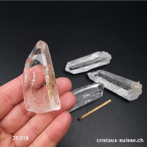 Cristal de Roche pointe brute 5 à 6 cm, 32 - 40 grammes