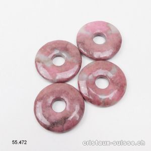 Rhodonite rose-beige, donut 3 cm. OFFRE SPECIALE