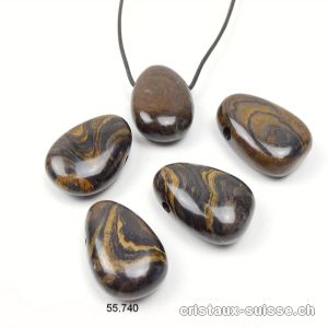 Stromatolite 3 cm percée avec cordon en cuir à nouer