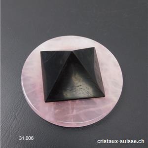 Set anti-ondes 5 G, Pyramide Schungite 3 cm et Disque Quartz rose 6 cm