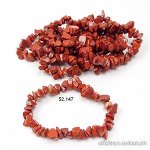 Bracelet Jaspe rouge, élastique 17 - 17,5 cm. Taille S