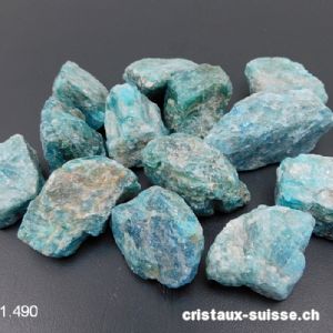 Apatite bleue brute de Madagascar 16 à 20 grammes. Taille L