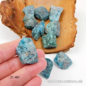 Apatite bleue brute de Madagascar 8 à 10 grammes