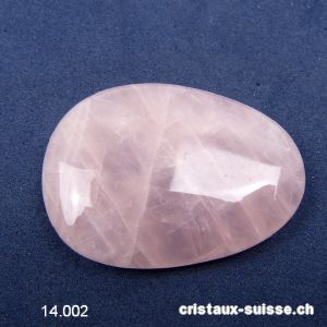 Quartz rose, pierre anti-stress incurvée 5 x 3,5 cm. OFFRE SPECIALE