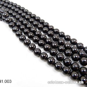 Rang Tourmaline noire 8 - 8,5 mm / 39 cm, env. 47 boules