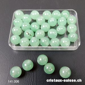 Aventurine verte, boule percée 8 - 8,5 mm
