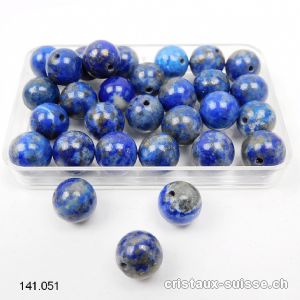 Lapis-lazuli AB, boule percée 8 - 8,5 mm. OFFRE SPECIALE