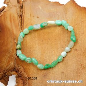 Bracelet Chrysoprase 6-10 mm, élastique 19 cm