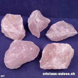 Quartz rose brut Madagascar 230 à 280 grammes