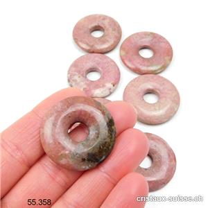 Rhodonite Donut 3 cm, Qual AB. OFFRE SPECIALE