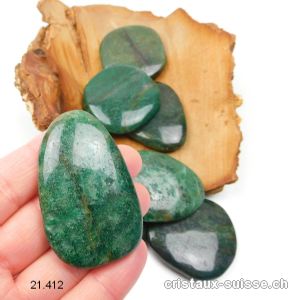 Aventurine - Fuchsite vert-brun plat 4 - 5 cm. Taille L-XL. Offre Spéciale