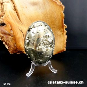 Oeuf Pyrite du Pérou 7 cm. Pièce unique 377 grammes