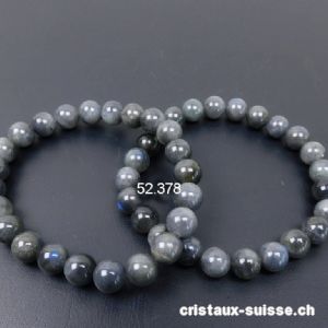 Bracelet Labradorite foncée 10 mm / 19 cm