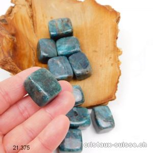 Apatite carrée bleue - brune 2 - 2,5 cm / 19 à 30 grammes. Taille L - XL. OFFRE SPECIALE