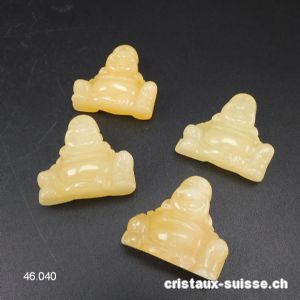 Bouddha Calcite jaune 3 cm, Petit