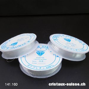 Fil silicone élastique 0,8 mm / env. 5 mètres - INCOLORE. Offre Spéciale