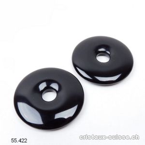 Obsidienne noire Donut 4 cm. Qualité A