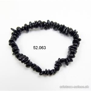 Bracelet Tourmaline noire - Schörl 17-17,5 cm. Taille SM