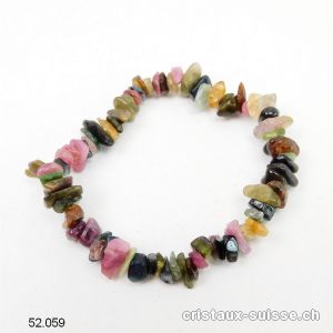 Bracelet Tourmaline multi, élastique 18 - 18,5 cm