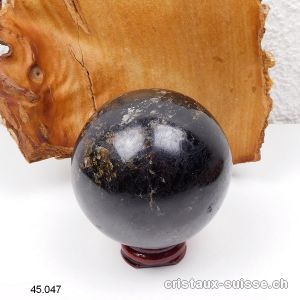 Boule Tourmaline noire - Schörl 6,4 cm. Pièce unique 423 grammes. Offre Spéciale