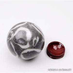 Boule Calcite - Septarie grise 6,5 cm. Pièce unique 400 grammes