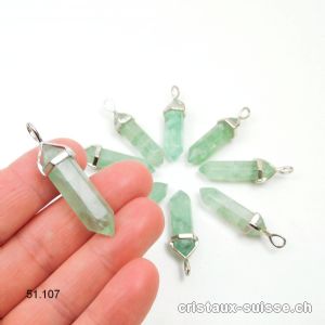 Pendentif Fluorite verte 3 cm. OFFRE SPECIALE