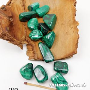 Malachite du Congo 12 à 15 grammes. Taille M