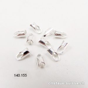 1 x Embout à écraser pour bande 1,2 à 1,5 mm, en argent 925 
