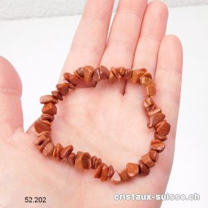 Bracelet Rivière d'or brune, élastique 17 - 17,5 cm. Taille SM. OFFRE SPECIALE