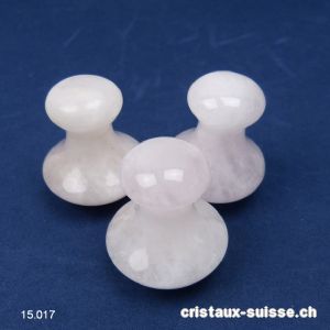 Champignon de massage Quartz rose 4 x 3,5 cm. Offre Spéciale