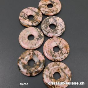 Rhodonite, donut 3 cm. OFFRE SPECIALE