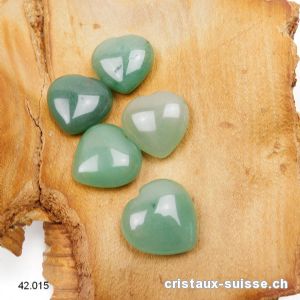 Coeur Aventurine verte 2,5 x 2,5 x 0,7 cm