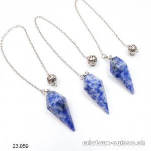 Pendule Sodalite facetté 3 - 3,5 cm. OFFRE SPECIALE