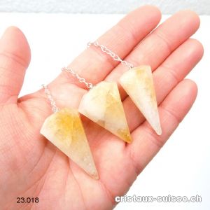 Pendule Citrine facetté 3 à 4 cm. Offre Spéciale