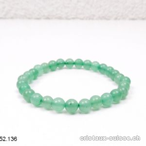 Bracelet Aventurine verte 6,5 mm/18,5 - 19 cm. Taille ML