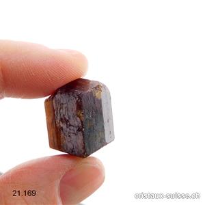 Tourmaline brune - Dravite, biterminée brute 2 - 2,3 cm / 10 à 13 grammes