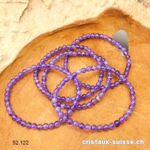 Bracelet Améthyste 4,5 mm / 19 cm. Taille L