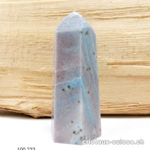 Quartz bleu avec Troïlite, Obélisque 10 cm. Pièce unique 235 grammes